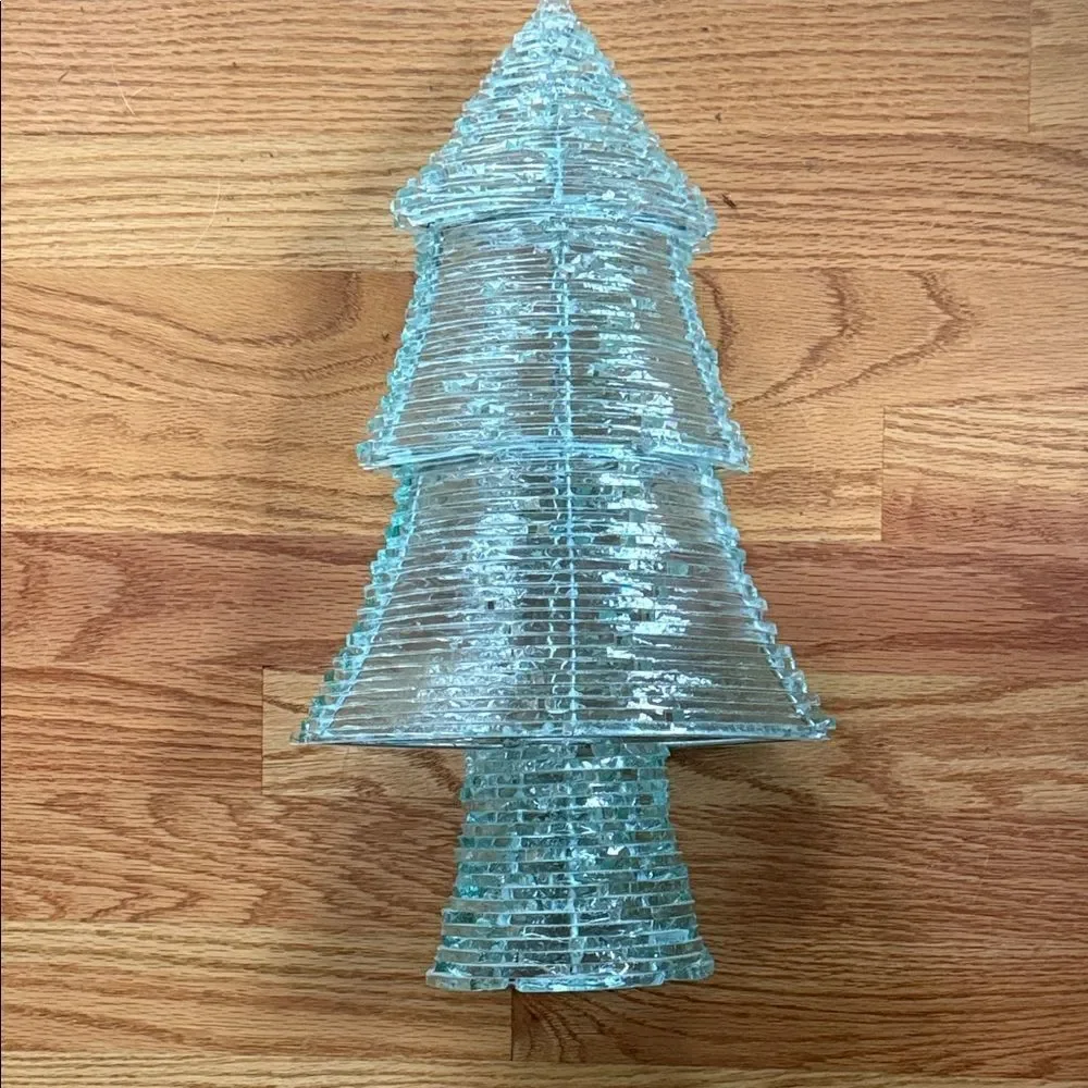 Pottery Barn Elegant Glass Holiday Tree Decoration
